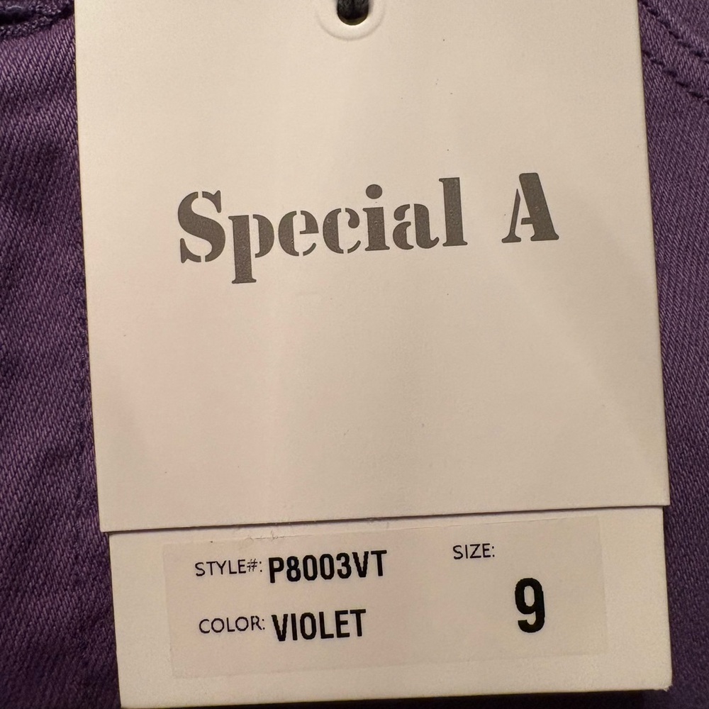Special A Women's High Rise Purple Jeans - Picture 6 of 8
